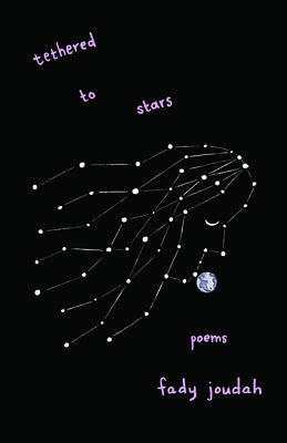 Cover image of "Tethered to Stars: Poems" by Milkweed Editions, featuring a celestial-themed book cover with star illustrations.