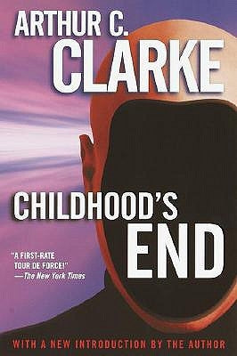 Paperback of Childhood's End by Del Rey Books, featuring the book cover with futuristic artwork and title text.