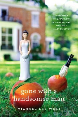 Paperback of "Gone with a Handsomer Man" by Minotaur Books, featuring a cover with a mysterious urban scene and bold title text.