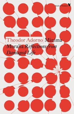 Cover of Minima Moralia: Reflections from Damaged Life by Verso, featuring abstract artwork and the book title on a white background.