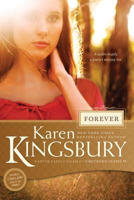 Close-up of the book "Forever" by Tyndale House Publishers, showing the cover with elegant design and title text.