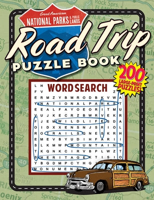 Great American National Parks and Other Public Lands Road Trip Puzzle Book Paperback Grab a Pencil Press