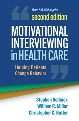 Paperback book titled "Motivational Interviewing in Health Care: Helping Patients Change Behavior" by Guilford Publications.