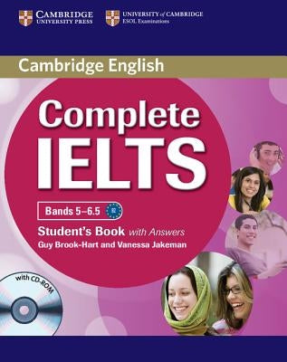 Cambridge University Press Complete IELTS Bands 5-6.5 Student's Book with Answers and CD-ROM, paperback with cover and pages visible