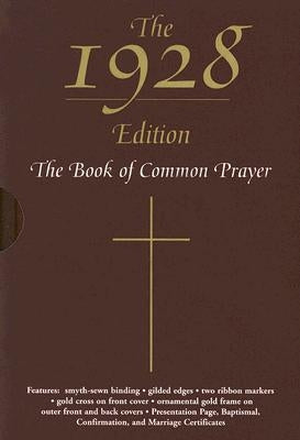 Open copy of The 1928 Book of Common Prayer published by Oxford University Press, USA, showing prayer texts and liturgical pages.