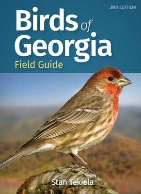 Birds of Georgia field guide by Adventure Publications, featuring colorful illustrations of local bird species on a white background.