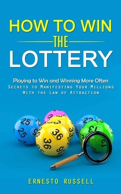 Paperback book titled "How to Win the Lottery" by Simon Dough, featuring a cover with lottery-themed graphics and bold text.