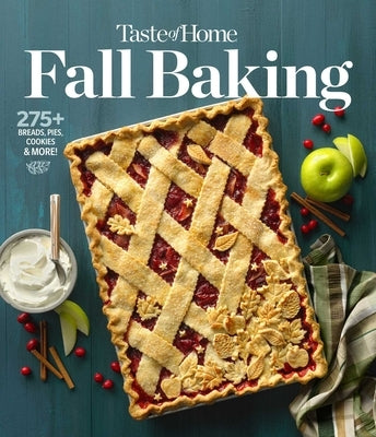 Paperback cookbook titled "Taste of Home Fall Baking" featuring over 275 bread, pie, cookie recipes, by Trusted Media Brands.