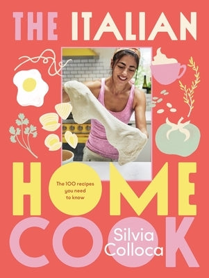 Paperback of The Italian Home Cook cookbook by Plum, featuring a cover image with Italian cuisine and traditional cooking scenes.