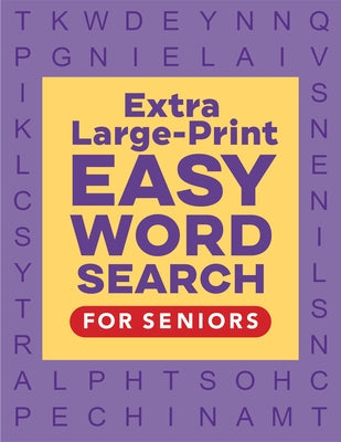 Large-print easy word search book for seniors by Rockridge Press, featuring simple puzzles in a paperback format.