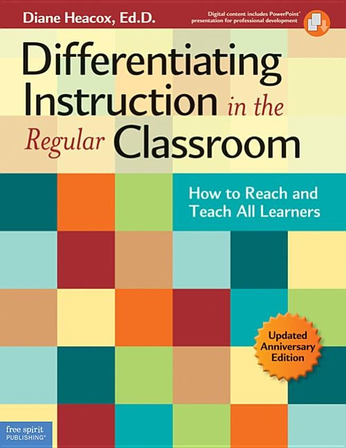 Paperback book titled "Differentiating Instruction in the Regular Classroom" by Free Spirit Publishing, featuring a colorful cover design.