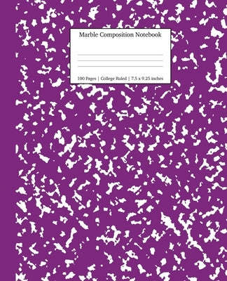 Marble Composition Notebook College Ruled: Purple Marble Notebooks, School Supplies, Notebooks for School Paperback Young Dreamers Press