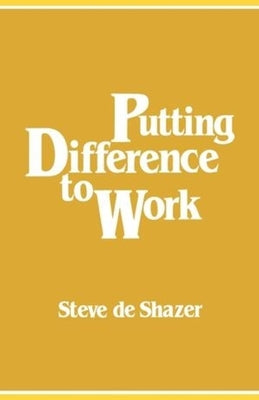 Putting Difference to Work Paperback W. W. Norton & Company