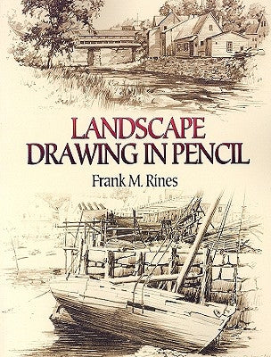 Paperback landscape drawing sketchbook by Dover Publications featuring detailed pencil sketches of natural scenery