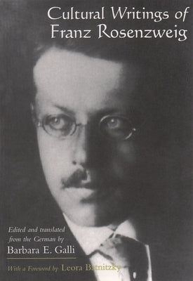 Cultural Writings of Franz Rosenzweig Paperback Syracuse University Press