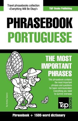 English-Portuguese phrasebook and 1500-word dictionary Paperback T&p Books
