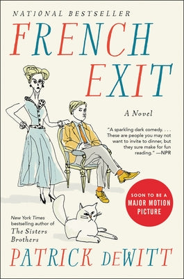 Paperback of French Exit novel by Ecco Press showing the book cover with title and author’s name.