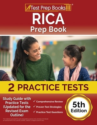Test Prep Books RICA Prep Book 2023-2024 paperback with study guide and two practice tests for revised exam outline.