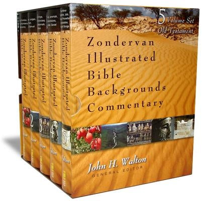 Zondervan Illustrated Bible Backgrounds Commentary Old Testament boxed set by Zondervan Academic, featuring detailed book covers and spine.