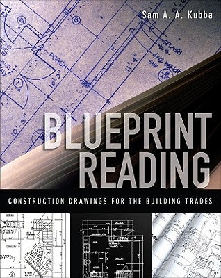 Paperback book titled "Blueprint Reading" by McGraw-Hill Companies, featuring construction drawings and building trade illustrations.