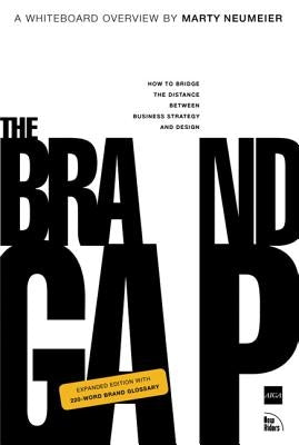 Paperback copy of The Brand Gap: Revised Edition by New Riders Publishing, featuring the book's front cover with title and design.