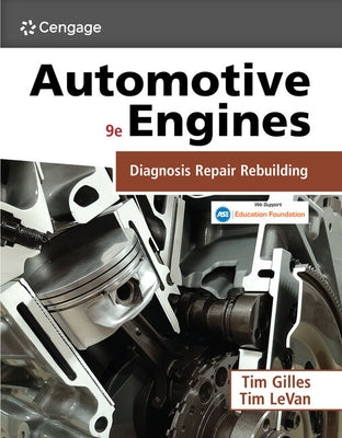Paperback book titled "Automotive Engines: Diagnosis, Repair, and Rebuilding" by Cengage Learning with a cover image.