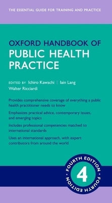 Paperback Oxford Handbook of Public Health Practice by Oxford University Press, USA, featuring a close-up of the book cover with title and branding.