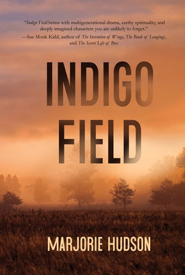 Indigo Field paperback book by Regal House Publishing with a blue and purple cover design.