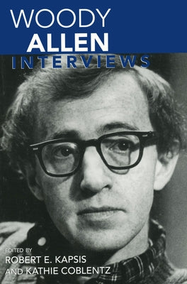 Paperback book titled "Woody Allen: Interviews" published by University Press of Mississippi, featuring a cover with Woody Allen's image.