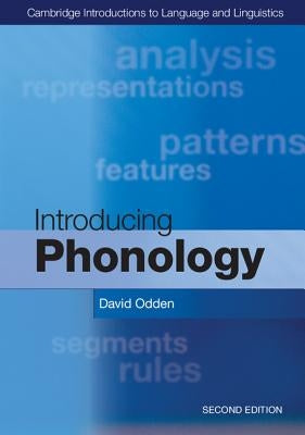 Paperback of Phonology book by Cambridge University Press, featuring a close-up of the cover with text and design elements.