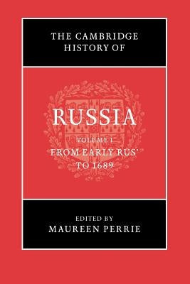 Paperback of The Cambridge History of Russia Volume 1, featuring a cover with historical illustrations and the Cambridge University Press logo.