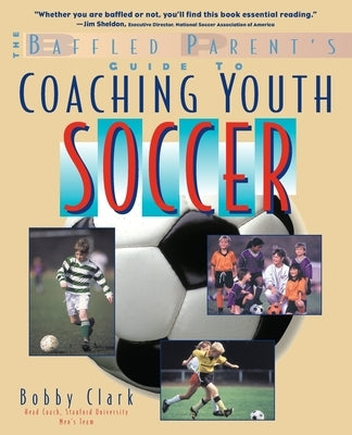 Paperback book titled "The Baffled Parent's Guide to Coaching Youth Soccer" by International Marine Publishing with a cover image.