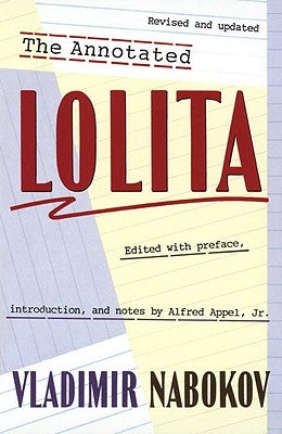 Paperback copy of The Annotated Lolita by Vintage, featuring the book cover with vintage-style artwork.