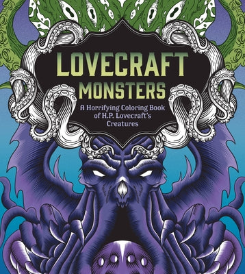 Paperback Lovecraft Monsters coloring book featuring eerie creature illustrations from H. P. Lovecraft by Chartwell Books.