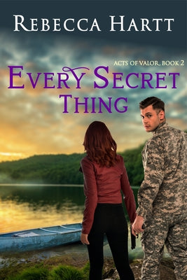Paperback of "Every Secret Thing" romantic suspense novel by Rise Up Publications, showing the book cover with title and author.
