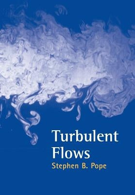 Paperback book titled "Turbulent Flows" by Cambridge University Press, showing the front cover with abstract flow illustrations.