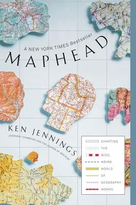 Paperback of Maphead by Scribner Book Company, featuring a colorful cover with maps and geographic illustrations.