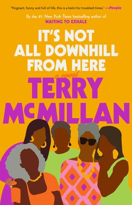 Paperback book titled "It's Not All Downhill from Here" by Ballantine Books, showing the front cover with colorful design.