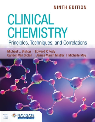 Paperback book titled "Clinical Chemistry: Principles, Techniques, and Correlations" by Jones & Bartlett Publishers showing the front cover.
