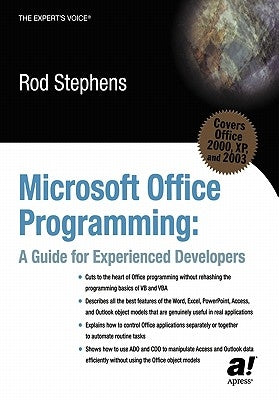 Microsoft Office Programming: A Guide for Experienced Developers Paperback Apress
