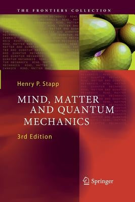 Paperback of "Mind, Matter and Quantum Mechanics" by Springer showing the book cover with scientific illustrations and title text.