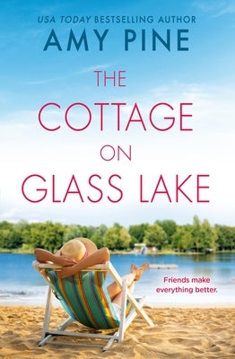 Paperback copy of "The Cottage on Glass Lake" by Forever featuring a serene lakeside cottage scene on the cover.