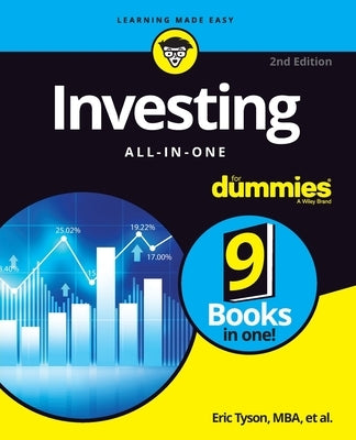 Paperback of Investing All-In-One for Dummies by For Dummies, showing the book cover with colorful design and title text.