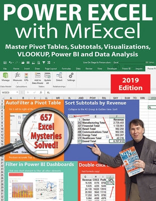 Power Excel 2019 with Mrexcel: Master Pivot Tables, Subtotals, Vlookup, Power Query, Dynamic Arrays & Data Analysis Paperback Holy Macro! Books