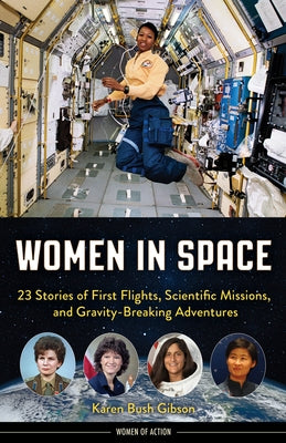 Paperback book titled "Women in Space" by Chicago Review Press, featuring women astronauts and space exploration stories.