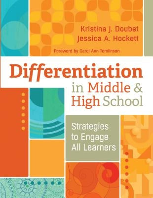 Paperback book titled "Differentiation in Middle and High School" by ASCD, showing the cover with colorful educational graphics.