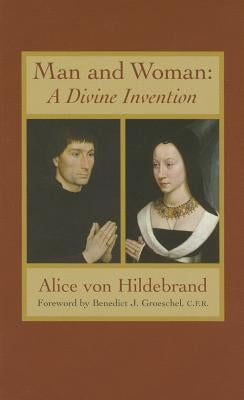 Paperback of "Man and Woman: A Divine Invention" by Sapientia Press, showing the book cover with title and author details.