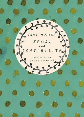 Vintage Classics edition of Jane Austen's Sense and Sensibility book with a classic cover design and elegant typography.