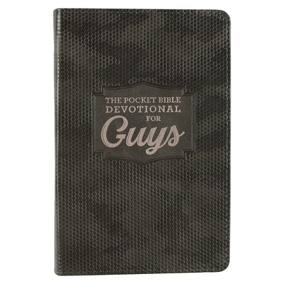 Pocket Bible Devotional for Guys Faux Leather Leather Christian Art Gifts