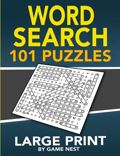 Word Search 101 Puzzles Large Print: Fun & Challenging Puzzle Games for Adults and Kids Paperback Drip Digital